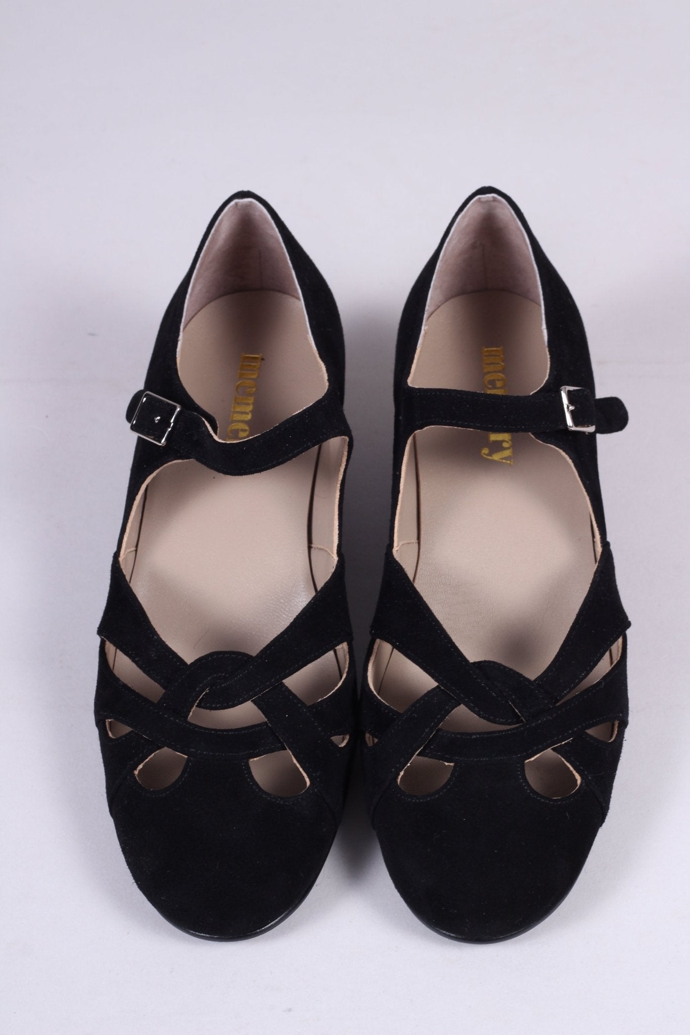 Late 1930s / early 1940s suede shoes - Black - Ida