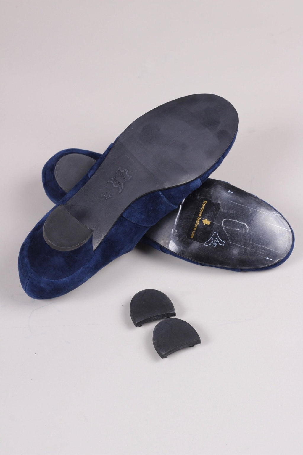 Late 1930s / early 1940s suede shoes  - Navy blue- Ida