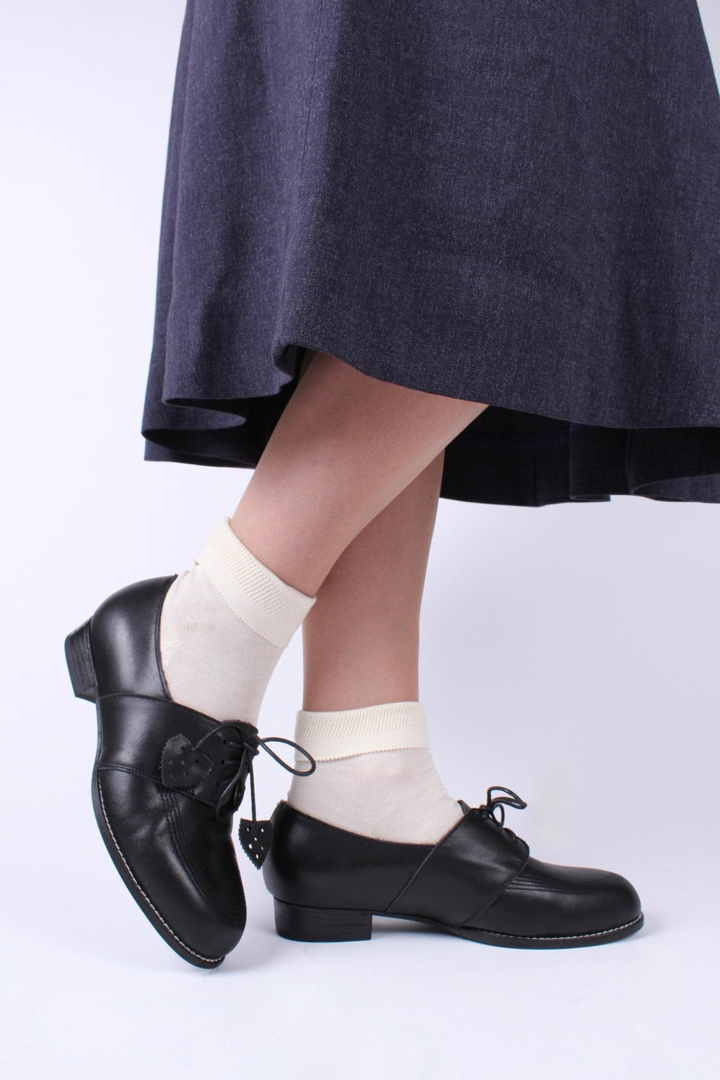 40s Derby shoe with tassels - Black - Billie