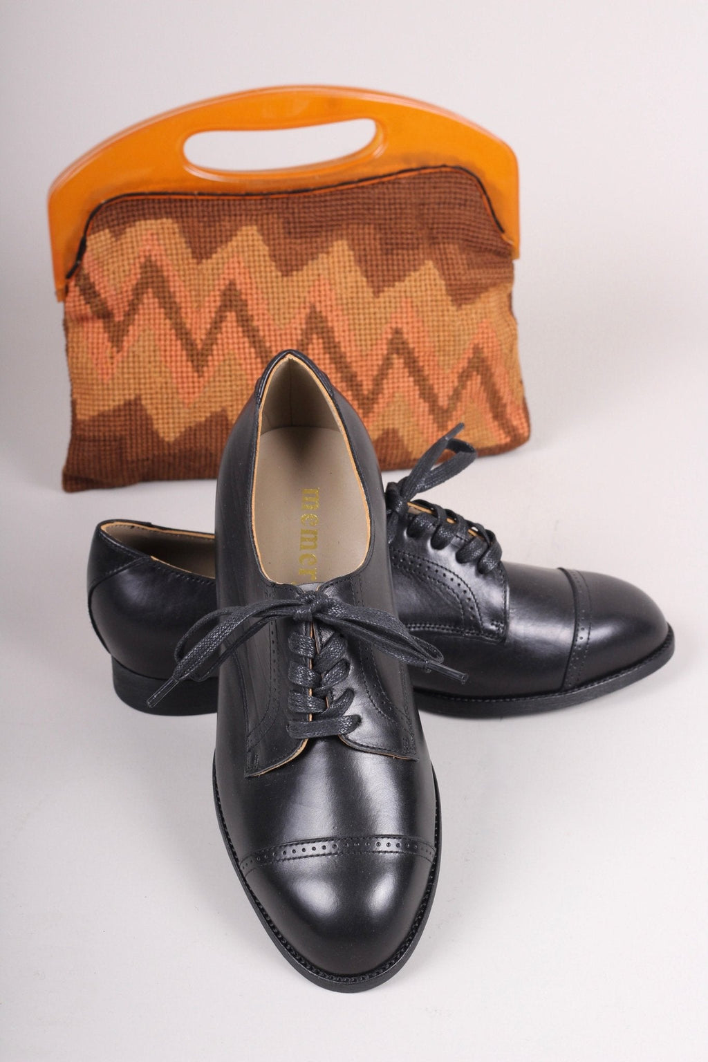 1940s Derby shoes - Black - Eleanor