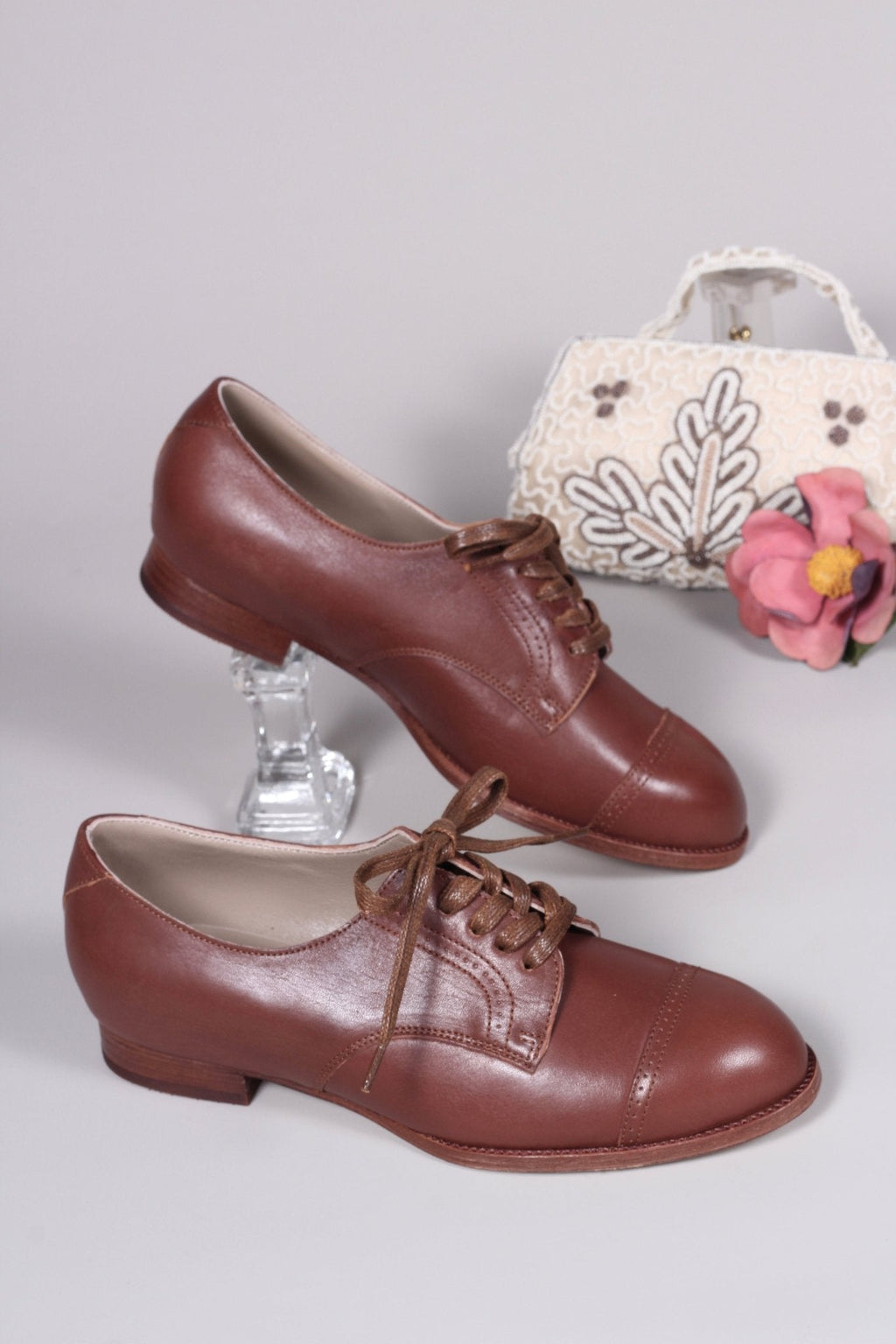 1940s Derby shoes - Brown - Eleanor
