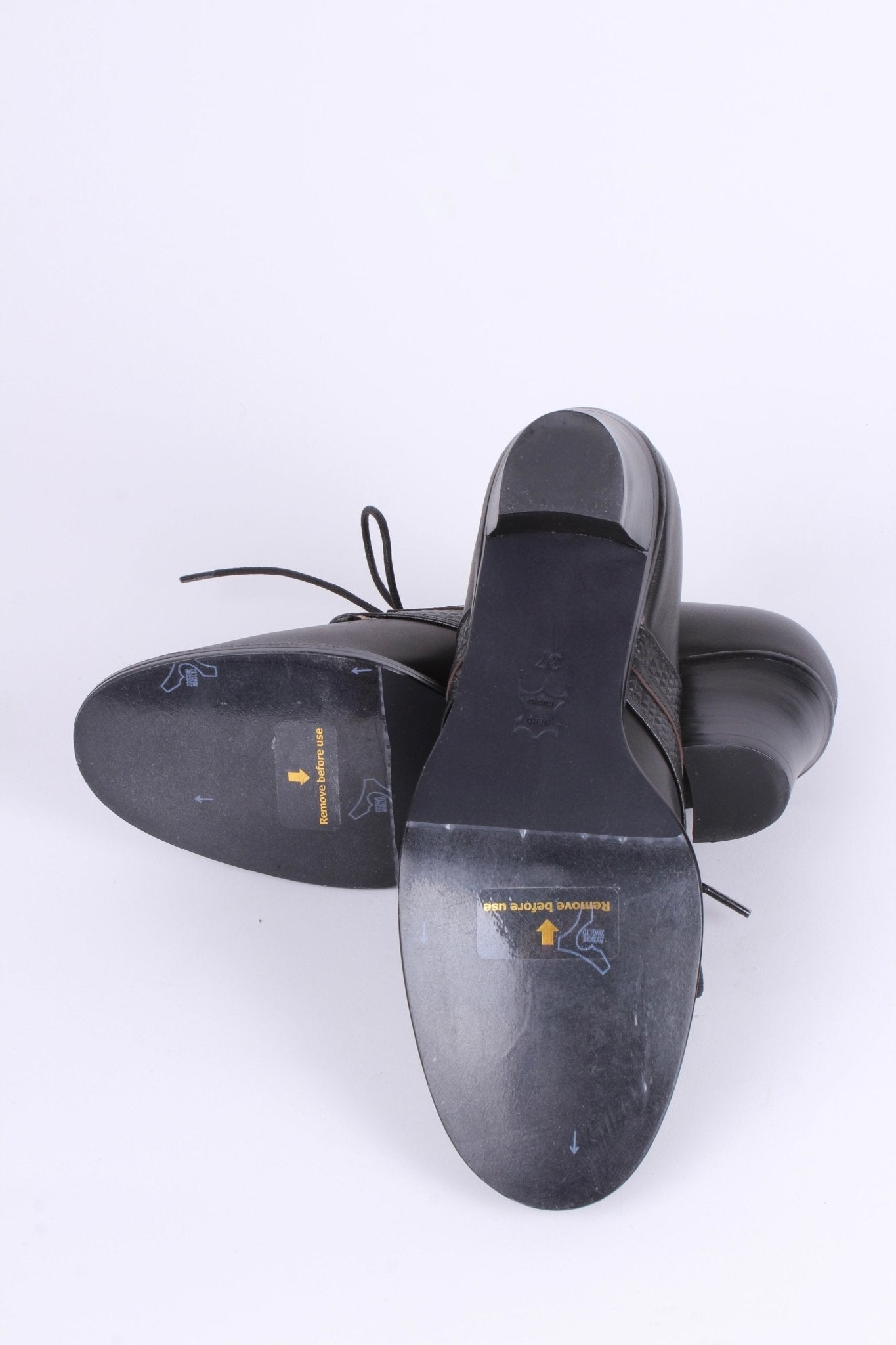 Early 1940s everyday lace-up shoes - Black - Emily