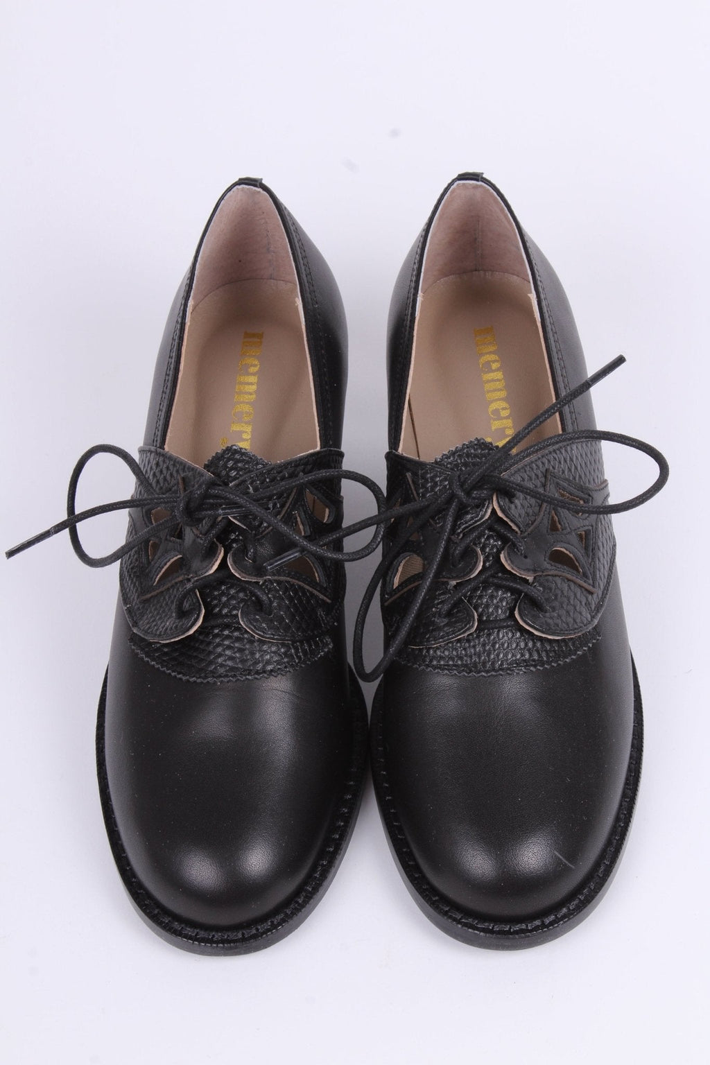 Early 1940s everyday lace-up shoes - Black - Emily