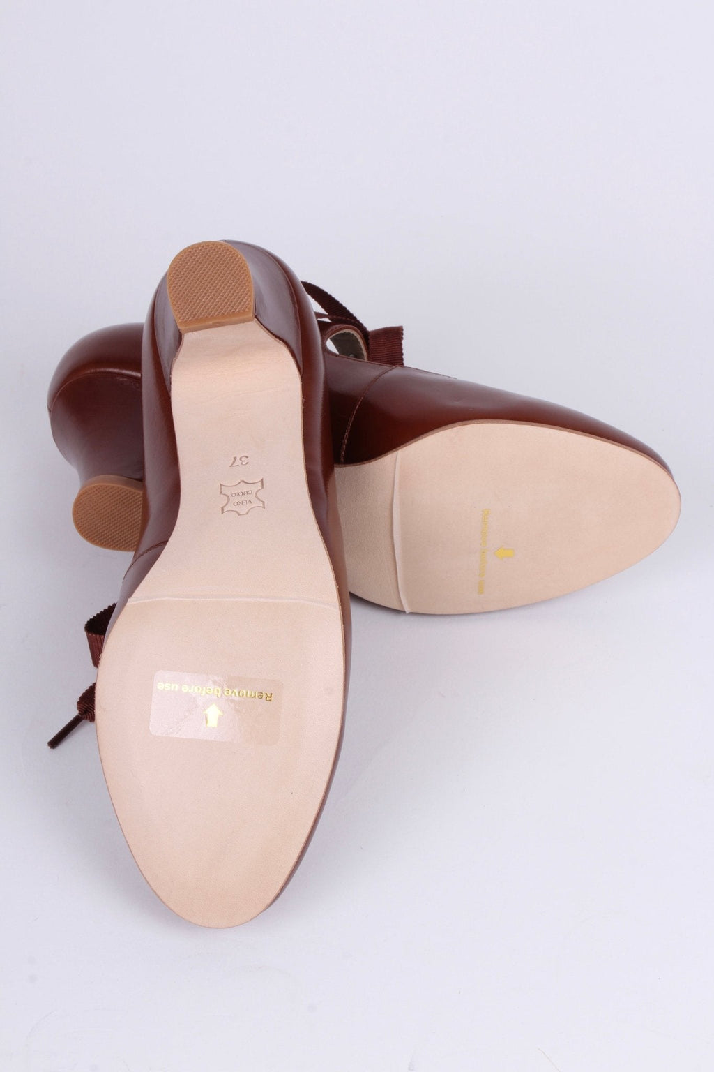 Classic, everyday late 1920's pumps - Cognac brown - Charlotte