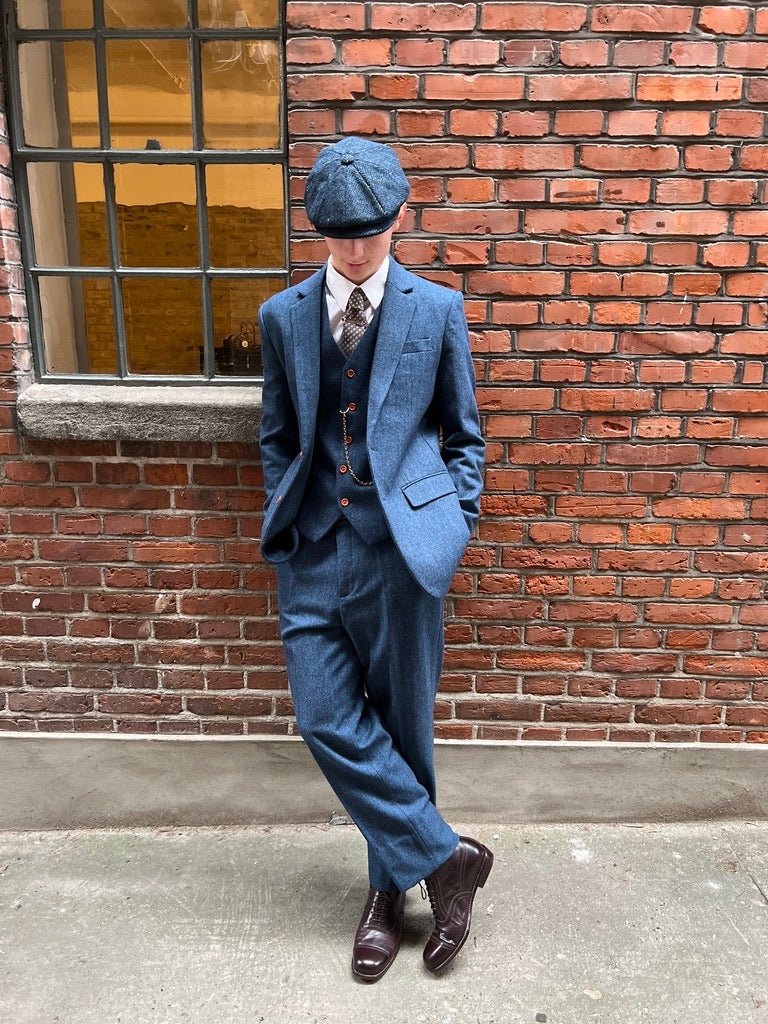 Men's late 20s / 30s style everyday leather ankle boot - Black - Tom