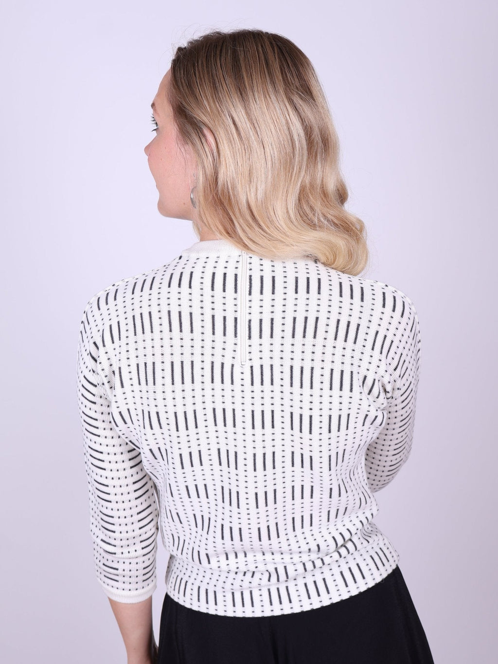 Sophisticated 1950s vintage style pullover with pattern - Molly