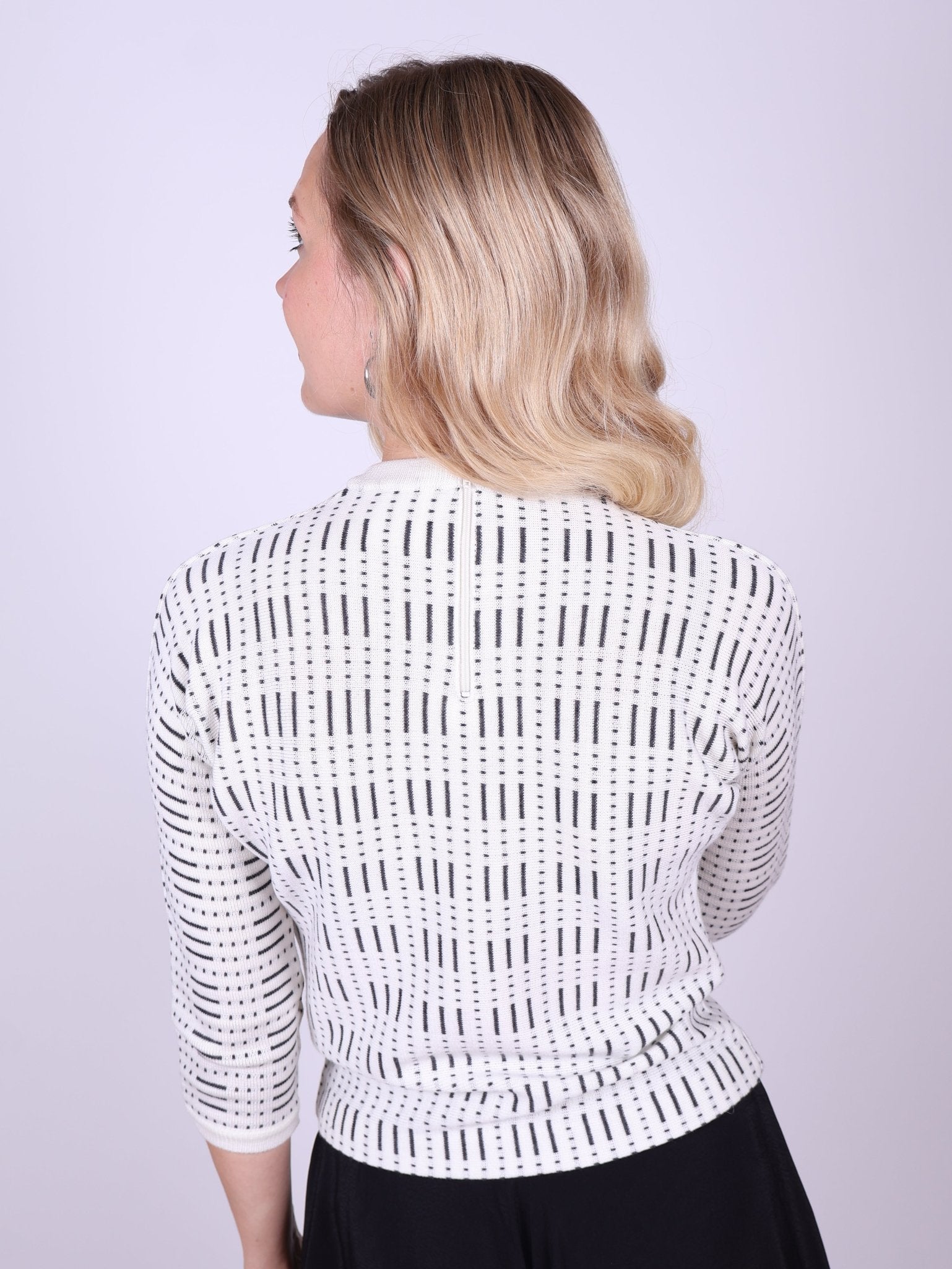 Sophisticated 1950s vintage style pullover with pattern - Molly