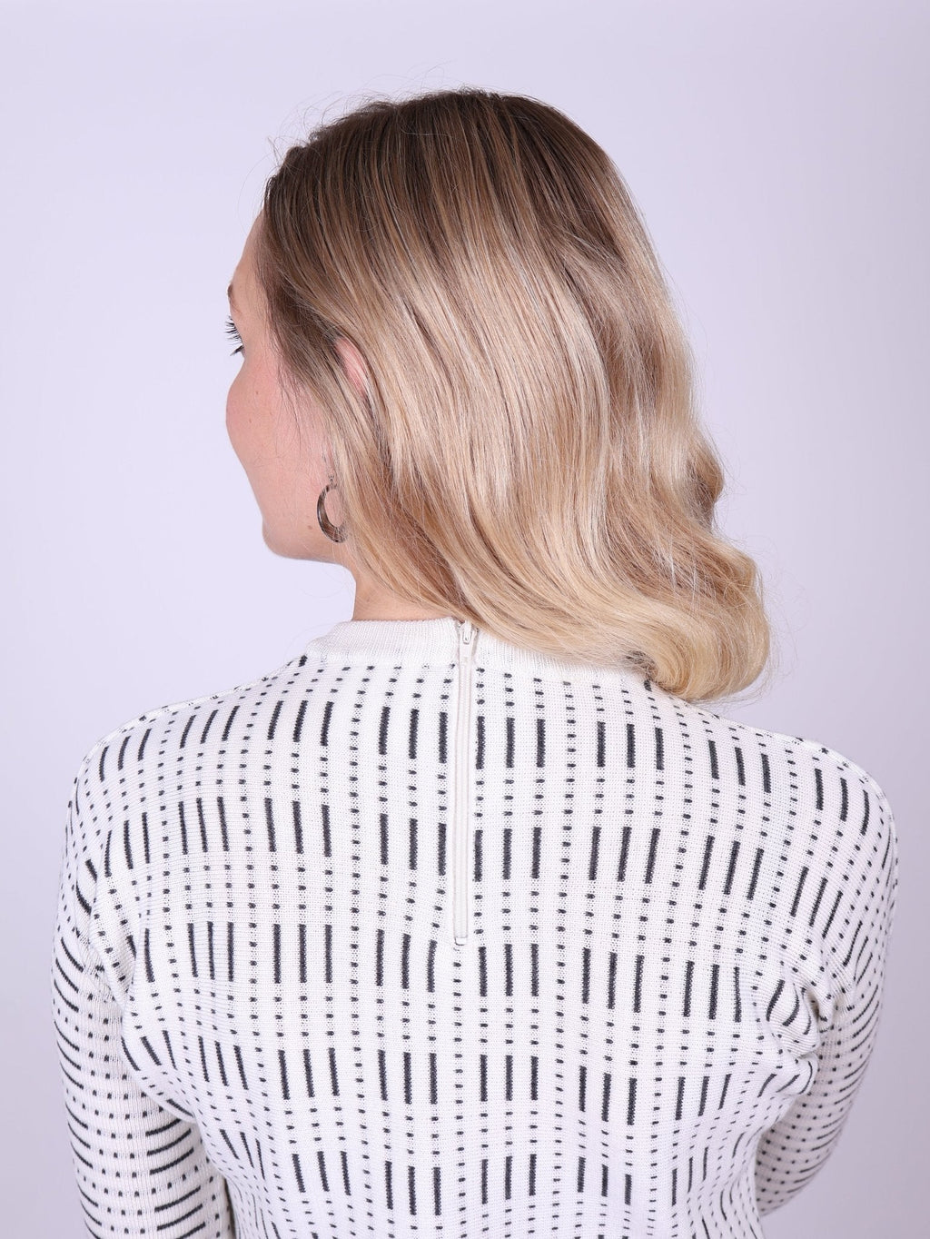 Sophisticated 1950s vintage style pullover with pattern - Molly